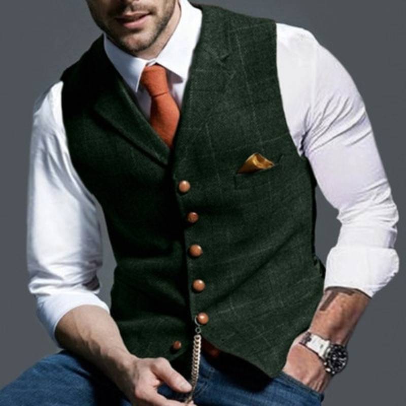 Alexander - elegant geruit gilet