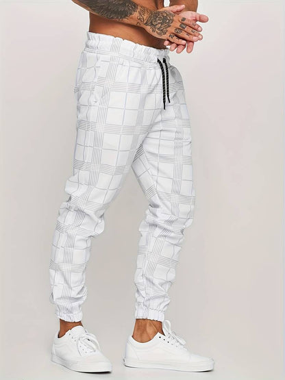 Alexander - casual broek met geruite print voor heren