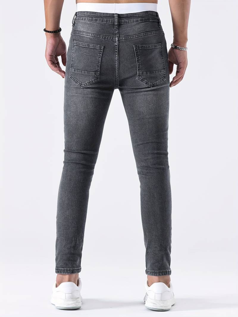 Sebastian - slim-fit jeans met casual scheuren