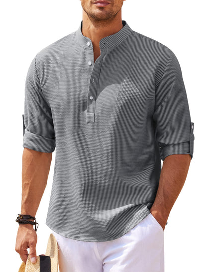 Elvin's Ultra Comfort Casual Shirt met Lange Mouw