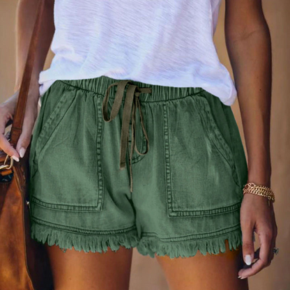 Zipporah - denim shorts met hoge taille