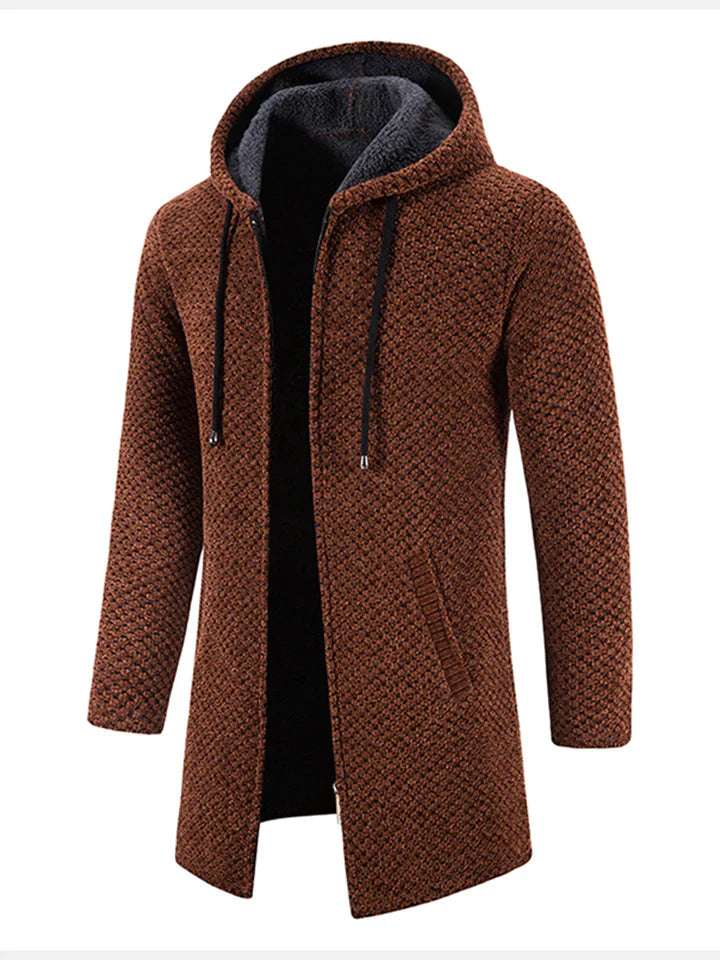 CHRIS - Lange trui met fleece