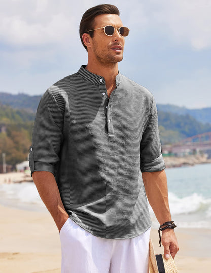 Elvin's Ultra Comfort Casual Shirt met Lange Mouw