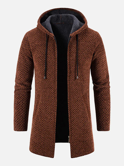 CHRIS - Lange trui met fleece