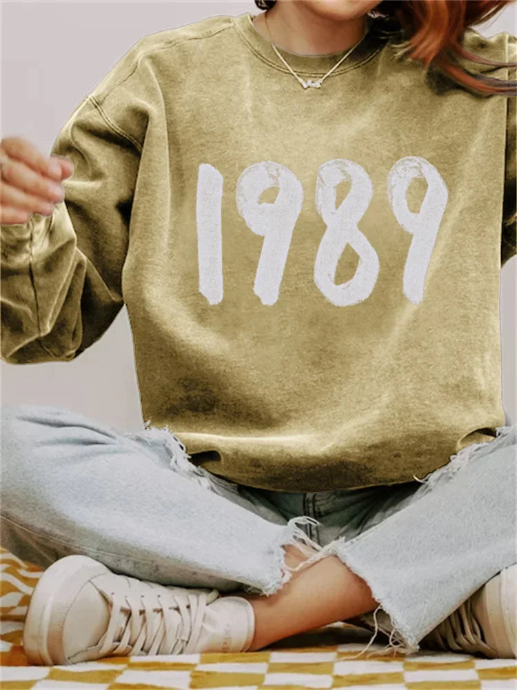 Vintage gewassen sweatshirt 1989