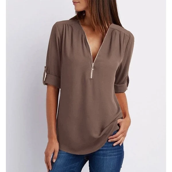 Elegante blouse met V-hals - veelzijdig en chic