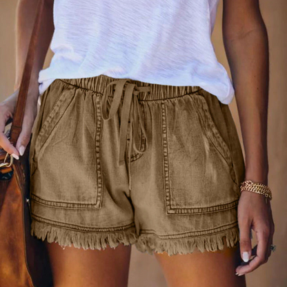 Zipporah - denim shorts met hoge taille