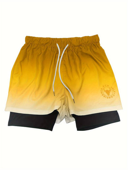 Alexander - 2-in-1 ombre short met dubbele laag voor heren