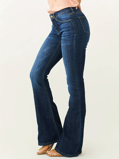 Trendy blauwe bootcut jeans - Elena