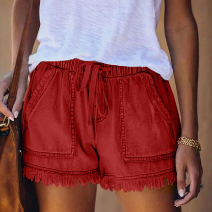 Zipporah - denim shorts met hoge taille