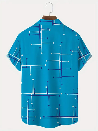 Brad - retro shirt met grafische print voor mannen