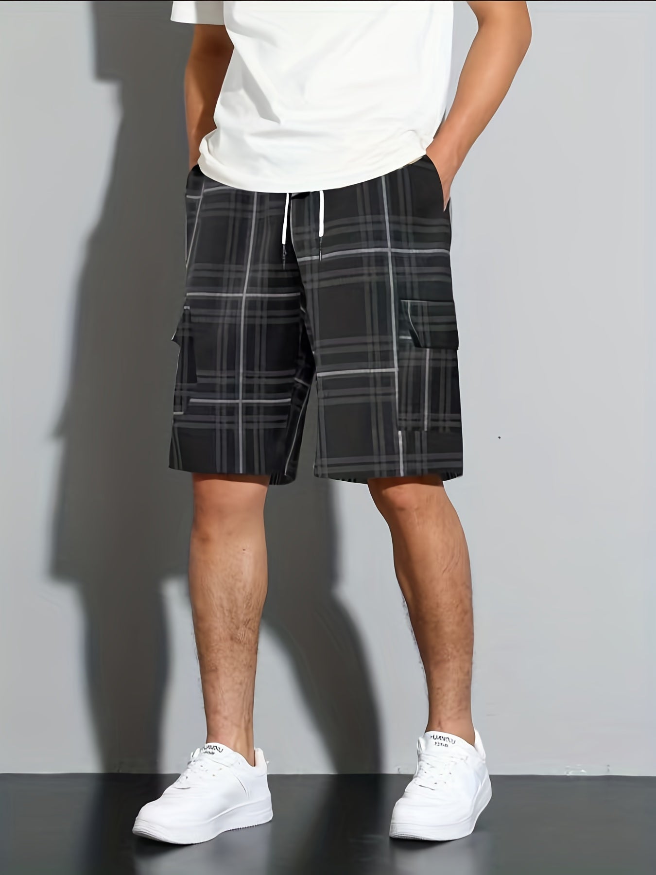 Casual geruite strandshort