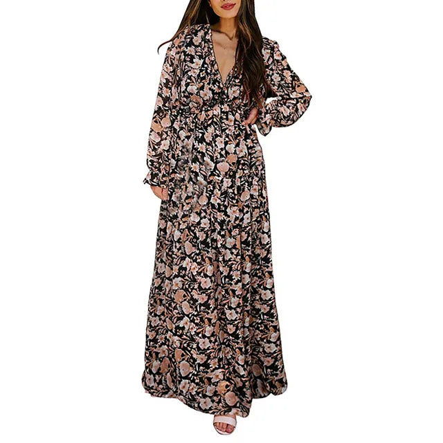 Carla's maxi jurk met bloemenprint