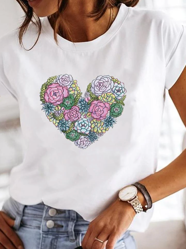 ROSALINDA - Superstijlvol T-shirt met extravagante zomerdesigns