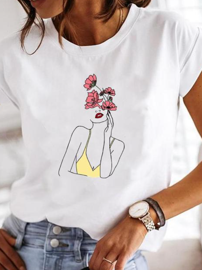 ROSALINDA - Superstijlvol T-shirt met extravagante zomerdesigns