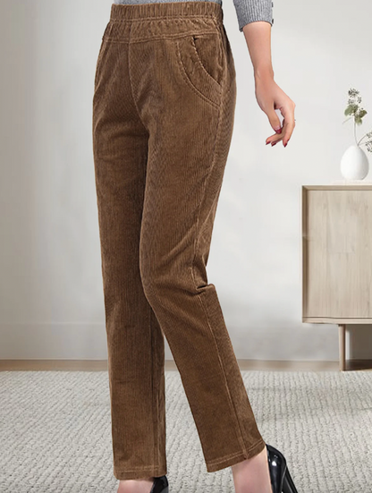 SOLENA - Casual en stijlvolle corduroy broek