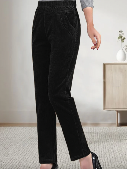 SOLENA - Casual en stijlvolle corduroy broek