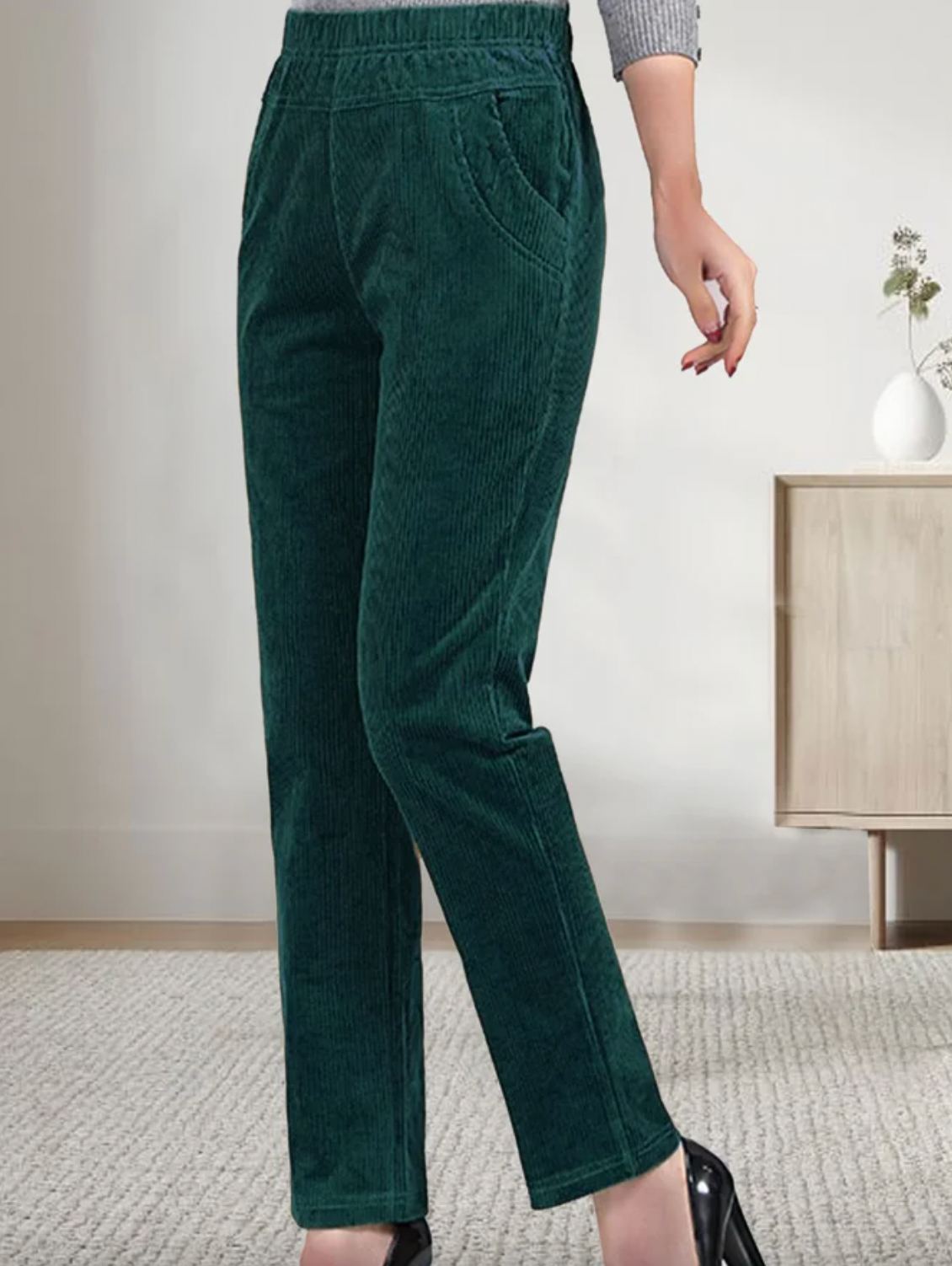 SOLENA - Casual en stijlvolle corduroy broek