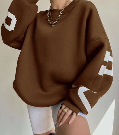 Clarissa Casual sweatshirt met letterpatroon