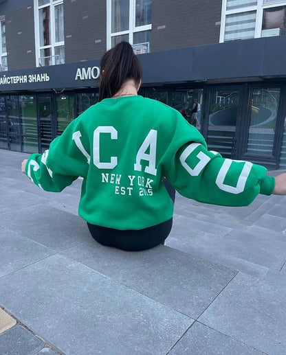 Clarissa Casual sweatshirt met letterpatroon