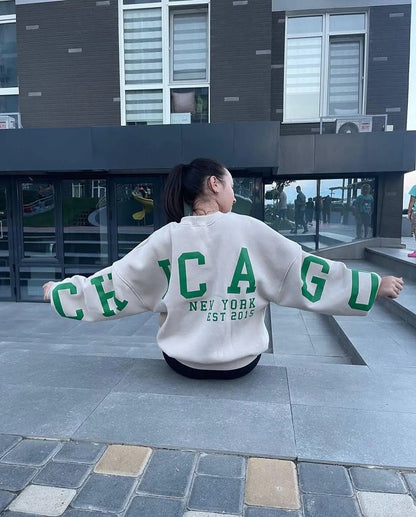 Clarissa Casual sweatshirt met letterpatroon