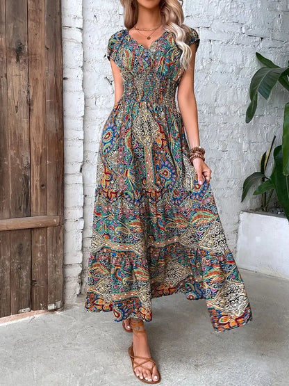 Amira - Bohemian maxi-jurk met paisleypatroon