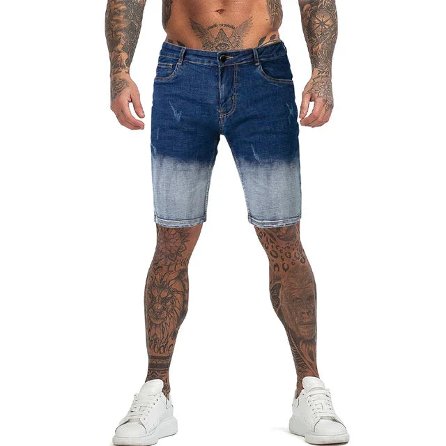 Slim-fit denim shorts voor heren