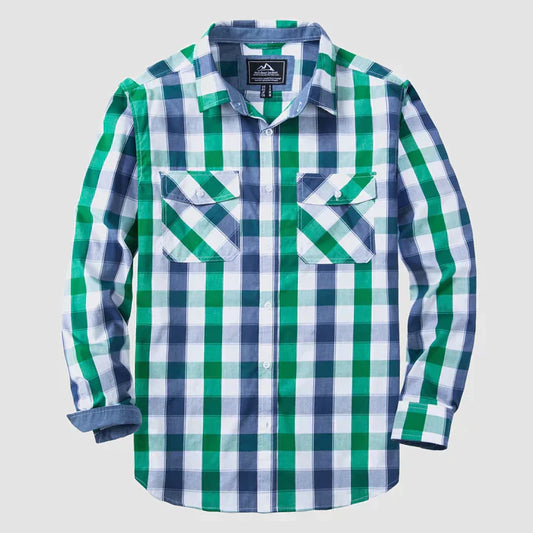 Elijah - casual geruite button-down