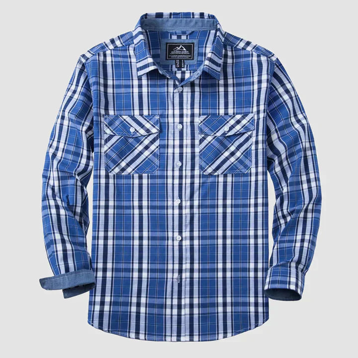 Elijah - casual geruite button-down