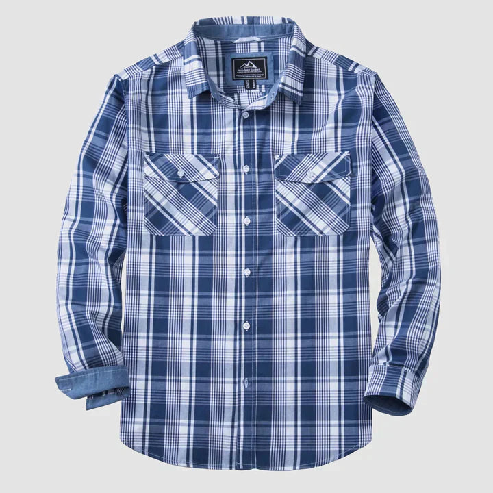 Elijah - casual geruite button-down