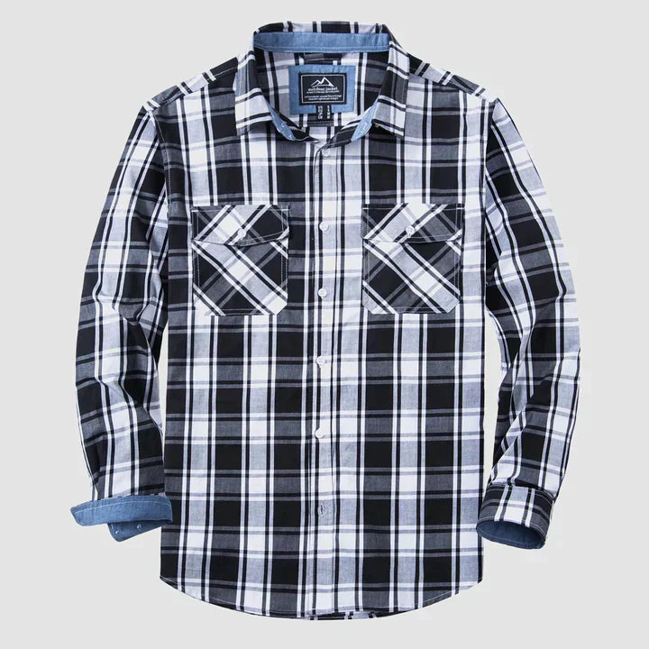 Elijah - casual geruite button-down