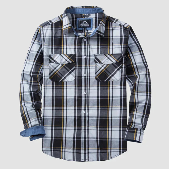 Elijah - casual geruite button-down