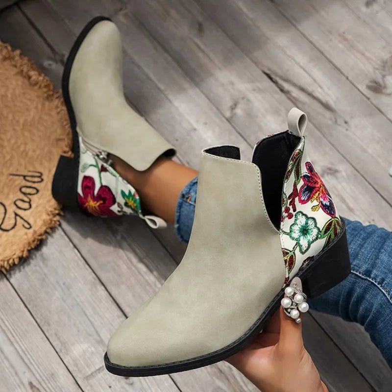 Arya™ luxe cowgirl enkellaarsjes