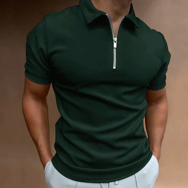 DANIELO's POLO - Casual herenpolo met ritssluiting