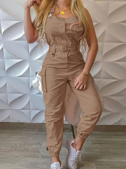 Avery - Stijlvolle cargo jumpsuit