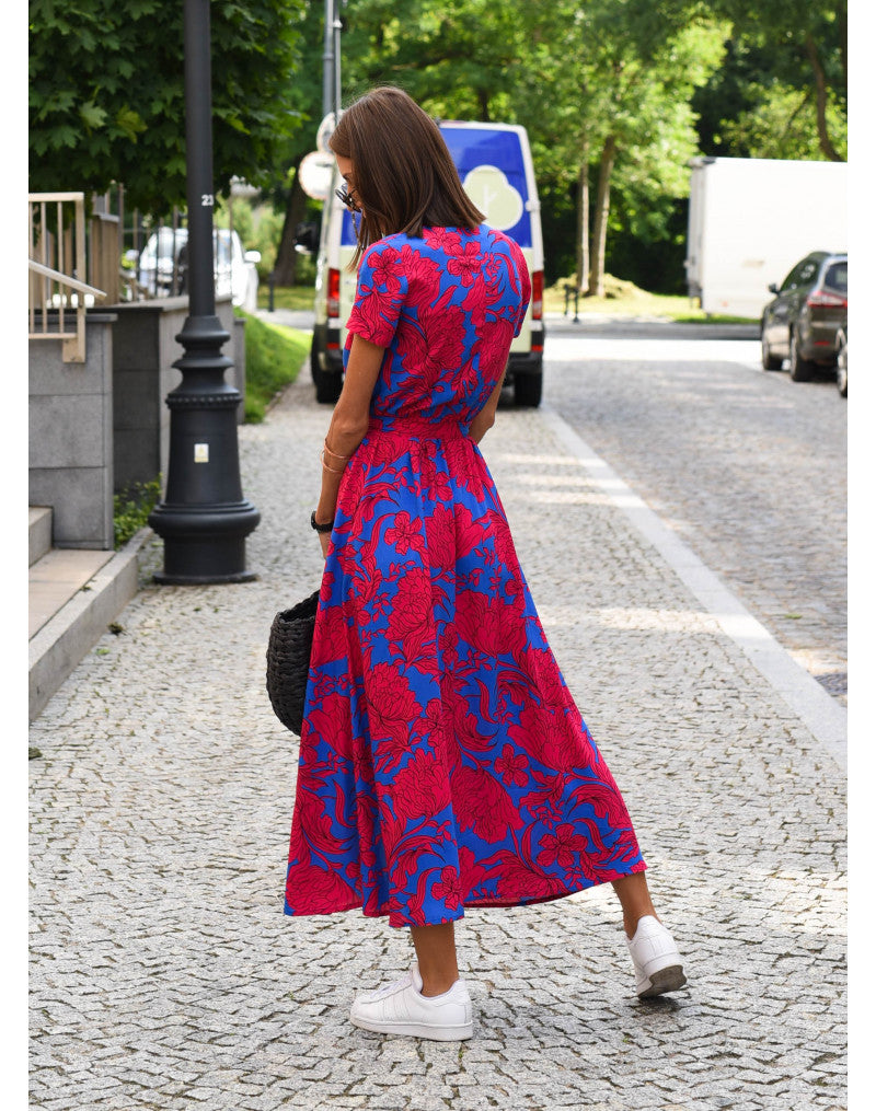 Zomerse maxi jurk met bloemen - Linda