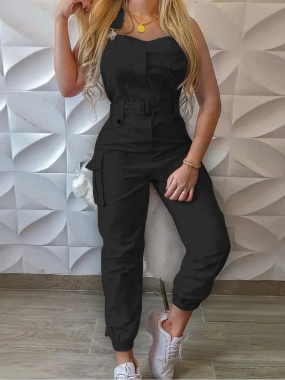 Avery - Stijlvolle cargo jumpsuit