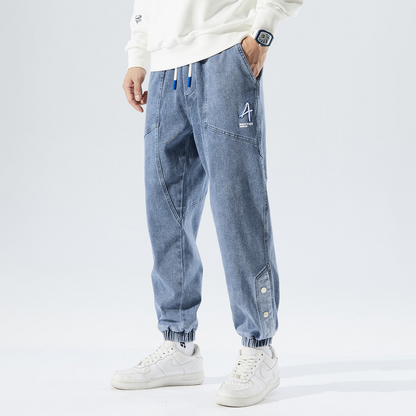 Tucker - Modieuze denim joggingbroek