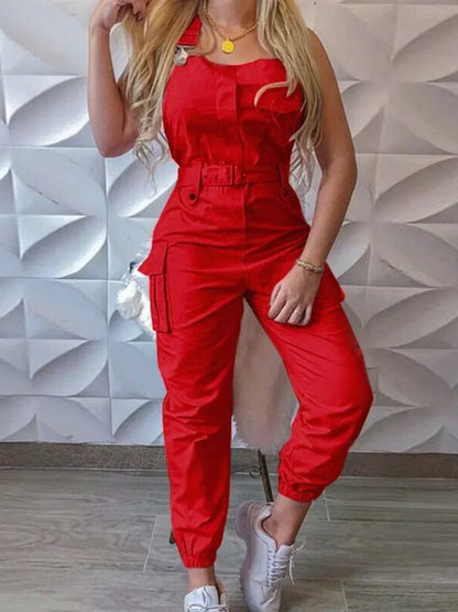 Avery - Stijlvolle cargo jumpsuit