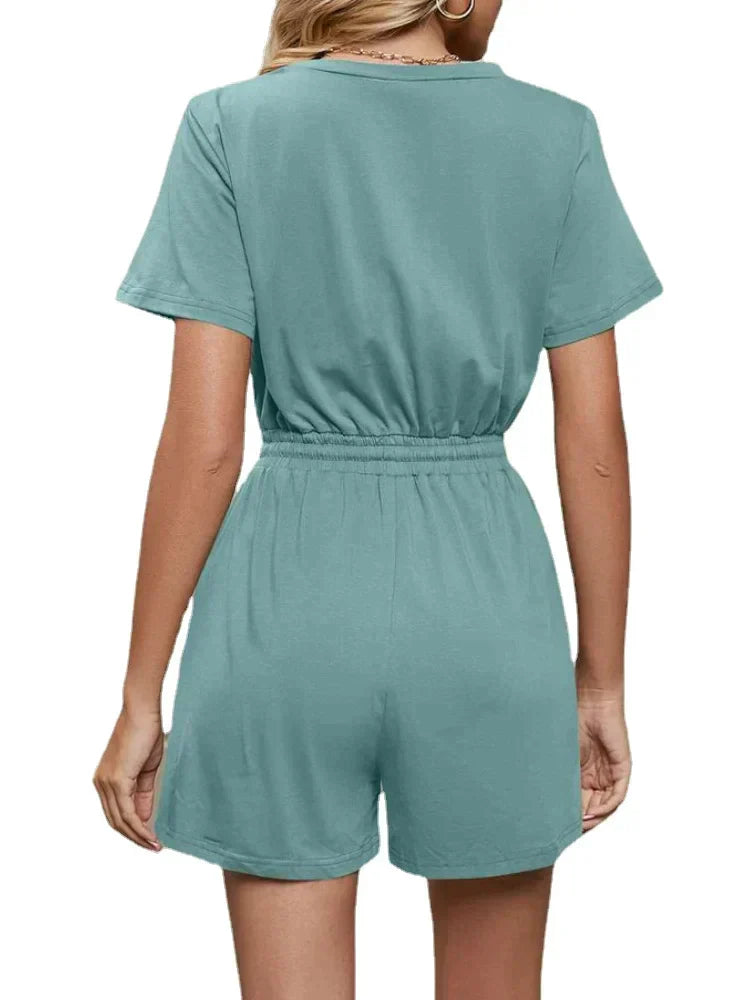 Zomerse korte jumpsuit - Ademend &amp; getailleerd