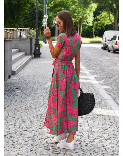 Zomerse maxi jurk met bloemen - Linda