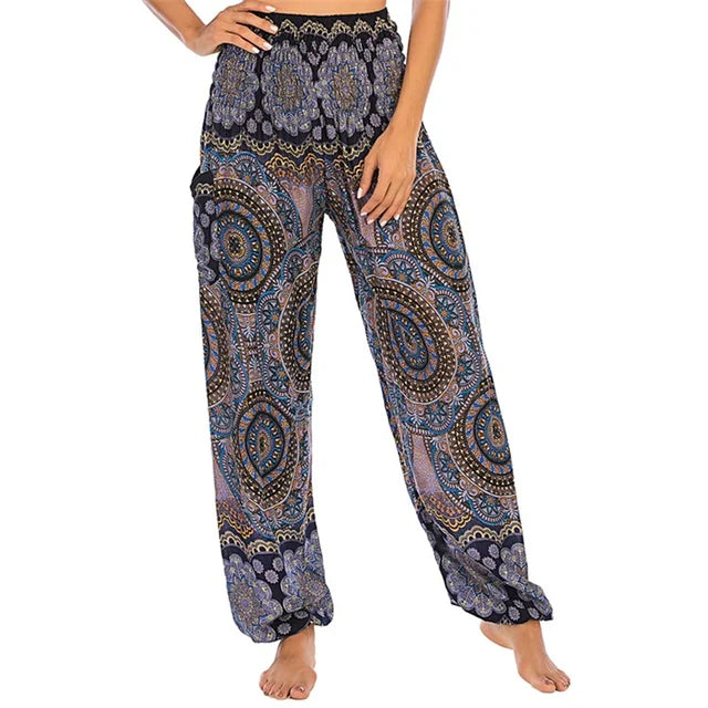 Zwarte boho-chique broek - Lena