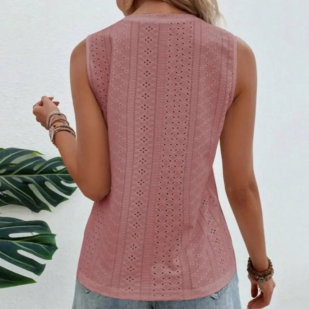 Roze kanten tanktop - Sophie