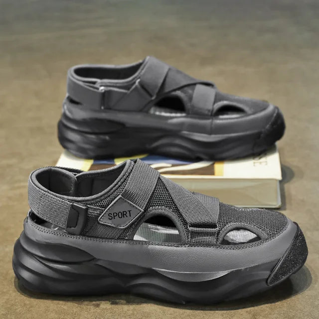 Beigebruine plateausandalen - modern en comfortabel