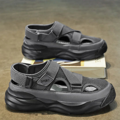 Beigebruine plateausandalen - modern en comfortabel