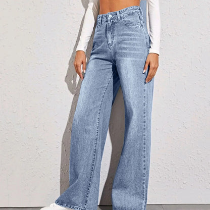 Zoe - Lichtblauwe jeans met wijde pijpen