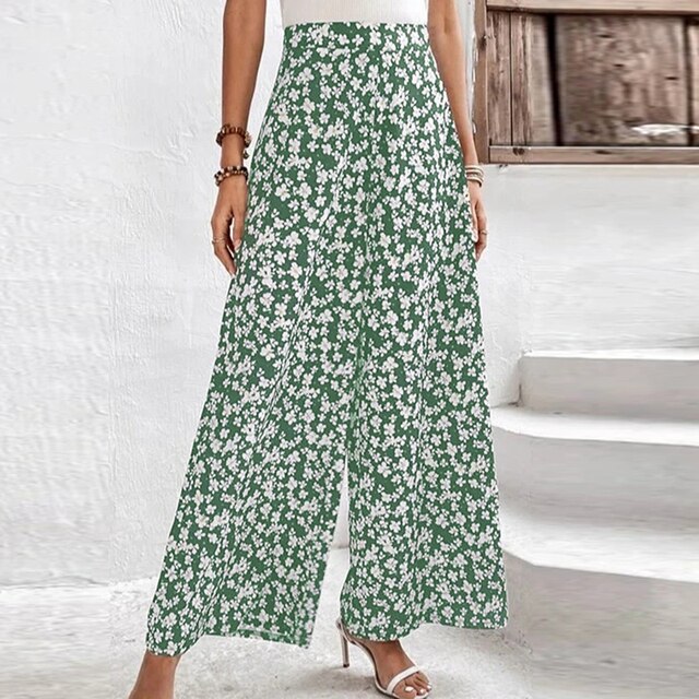 CLAIRE - Losse broek met bloemenprint