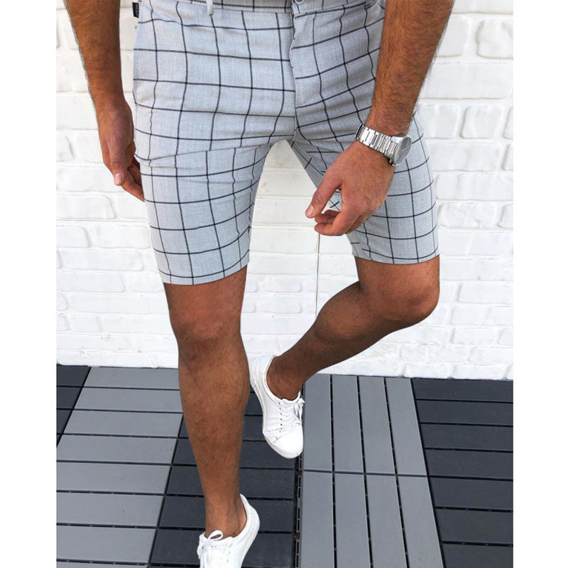 Chique geruite shorts - moderne snit &amp; flexibele tailleband