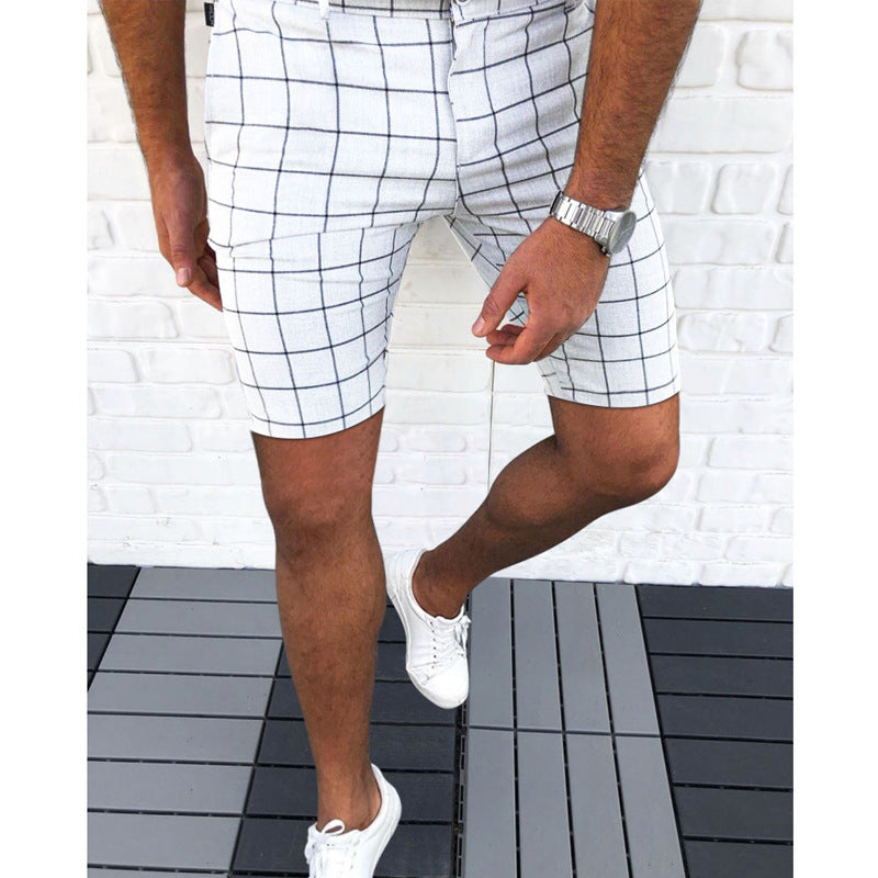 Chique geruite shorts - moderne snit &amp; flexibele tailleband