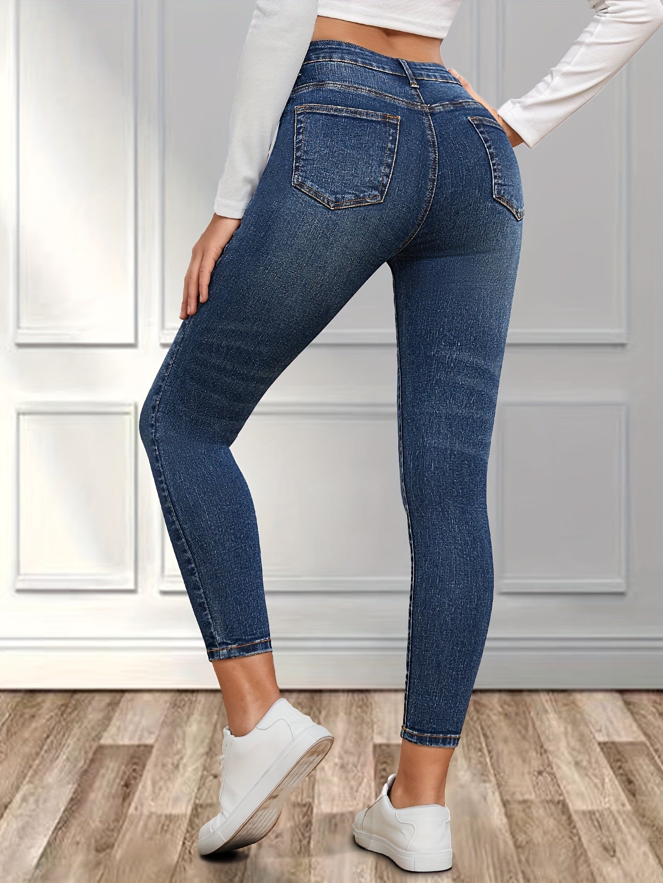 Donkerblauwe skinny jeans - Isabella